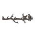 Red Barrel Studio® Eulogia Metal 3 - Hook Wall Mounted Coat Rack Metal in Brown/Gray | 17 H x 4.5 W x 4 D in | Wayfair