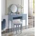 Longshore Tides Alessandra Vanity Set w/ Stool & Mirror Wood in Brown/Gray/White, Size 30.0 H x 35.0 W x 18.0 D in | Wayfair