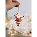 The Holiday Aisle® Vintage Waving Santa Hanging Figurine Ornament Metal in Black/Green/Red | 4 H x 2.5 W x 0.25 D in | Wayfair