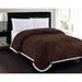 Mercer41 Burnet Lushelegance Ultra Plush Reversible Sherpa Corduroy Blanket Microfiber/Fleece/Microfiber/Fleece in Brown | 86 W in | Wayfair