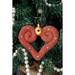 Judy Lamb Holiday Treasures Heart, White, In Silver Glass, Hanging Ornament in Red | 6.25 H x 4.25 W x 0.75 D in | Wayfair JLSX20197-H-R