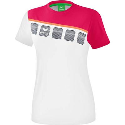 ERIMA Fußball - Teamsport Textil - T-Shirts 5-C T-Shirt Damen, Größe 44 in Weiß