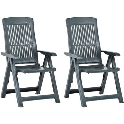 Vidaxl - Verstellbare Gartenstühle 2 Stk. Kunststoff Grün Image