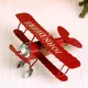 Modèle d'avion biplan vintage pour la décoration intérieure mini figurine Auckland avion en métal