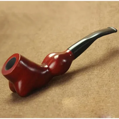 Ensemble de pipes à fumer en bois rouge massif naturel fait à la main bois de rose unique fumée de