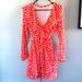 Free People Dresses | Free People Wrap Ruffle Dress Red Dot M | Color: Red | Size: M