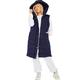 Hamishkane Ladies Quilted Longline Jacket Puffer Padded Zip Up Hooded Gilet Coat Bodywarmer Navy