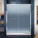 DreamLine Infinity-Z 60" W x 74.75" H Framed Sliding Shower Kit in Gray | 74.75 H x 60 W x 32 D in | Wayfair DL-6971L-22-01