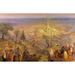 Bloomsbury Market Pilgrimage to the Second Jerusalem Temple - Painting Print on Canvas in Yellow | 43 H x 63 W x 2 D in | Wayfair