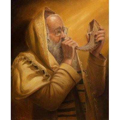 Bloomsbury Market Sounding of the Shofar - Painting Print on Canvas in Black | 35 H x 27 W x 2 D in | Wayfair 893D209D72034B15A7A2F41892F70FF9