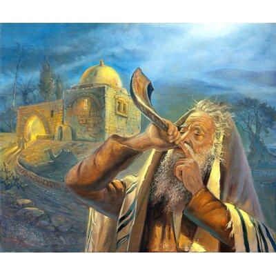 Bloomsbury Market Sounds of Shofar at Kever Rachel - Painting Print on Canvas in White | 24 H x 36 W x 2 D in | Wayfair