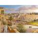 Bloomsbury Market On the Way to the Kotel - Painting Print on Canvas in Green/Yellow | 16 H x 20 W x 2 D in | Wayfair