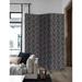 Corrigan Studio® Siragan 47" W x 71" H 3 - Panel Folding Room Divider Wood in Black/Brown/Gray | 71 H x 47 W x 2 D in | Wayfair