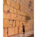 Bloomsbury Market Lonely Jew Praying by the Kotel - Painting Print on Canvas in Black | 35 H x 19 W x 2 D in | Wayfair