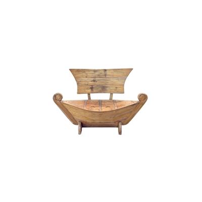 SIT Möbel Bank in Bootsform | Teak-Holz natur | mit 2 Klappen | B 145 x T 65 x H 99 cm | 07916-01 | Serie ROMANTEAKA