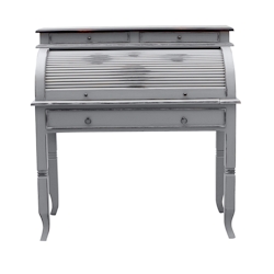 SIT Möbel Sekretär | Akazie taupe | 4 Schubladen, 5 Fächer | Platte Braun | Griffe messingfarben | B 100 x T 41 x H 106 cm | 09740-97 | Serie SPA Image