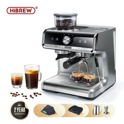 Hiinvasive W Barista Pro 20Bar Bean to Espresso Machine à café de niveau commercial Cafétéria avec