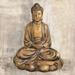 Bungalow Rose Bronze Buddha by Silvia Vassileva - Unframed Painting Print on Canvas in White | 36 H x 36 W x 1.25 D in | Wayfair