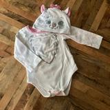 Disney Matching Sets | Kitty Themed Onesie Set -Disney Baby | Color: Gray/White | Size: 18-24mb
