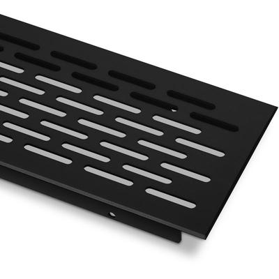 So-tech - Lüftungsgitter Lochung oval / schwarz eloxiert l: 900 mm schwarz eloxiert Image