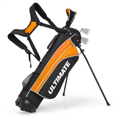 Costway Complete Golf Club Set for Children Age 8-10-Orange