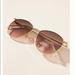 Anthropologie Accessories | Anthropologie Pris Round Sunglasses | Color: Gold | Size: Os