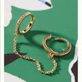 Anthropologie Jewelry | Anthropologie Louisa Huggie Hoop Ear Cuff | Color: Gold | Size: Os