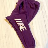 American Eagle Outfitters Pants | Men’s Ae Jogger Sweatpants | Color: Purple/White | Size: S