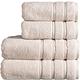 Christy Antalya Large Bath Towels | Set of 4 | 100% Turkish Cotton | 600GSM | Soft Plush Luxury Towel Set | 2 Bath Towels 2 Hand Towels | Quick Dry | Pumice Beige