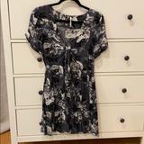 Free People Dresses | Free People Floral Mini Dress | Color: Gray | Size: 6