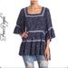 Free People Dresses | Free People Ruffle Tunic Dress | Color: Black/Blue | Size: S