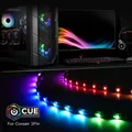 Bande LED numérique adressable WS2812b 40cm arc-en-ciel kit d'éclairage RVB pour PC décor de