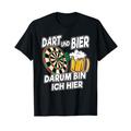 Dart Fan Lustig Spruch Dart und Bier Männer Dart Spieler T-Shirt