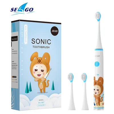 SEAGO – brosse à dents électrique sonique pour enfants dispositif de sécurité amélioré