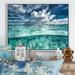 Beachcrest Home™ Amazing Underwater Seascape & Clouds - Photograph Print on Canvas Metal in Blue/Green/White | 24 H x 32 W x 1 D in | Wayfair