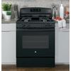 GE Appliances 30" 5 cu. ft. Freestanding Gas Range, Steel in Black/White | 46.25 H x 30 W x 28.75 D in | Wayfair JGB635DEKBB