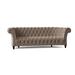 Poshbin Rolled Arm Chesterfield Sofa in Gray/Black | 31 H x 84 W x 36.5 D in | Wayfair 1012-KEYPUM-BLK-BRO-84