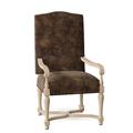 Hekman Ian Arm Chair Wood/Upholstered/Fabric in Gray/Brown | 46 H x 25 W x 26 D in | Wayfair 72371000-072115OilRubbedBronze