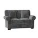 Wildon Home® Drizzt 63" Rolled Arm Loveseat w/ Reversible Cushions Velvet/Manufactured Wood/Polyester/Other Performance Fabrics | Wayfair