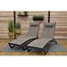 Latitude Run® Vivere Denisia Stackable Aluminum Glendale Lounger Set Made w/ Premium Phifertex Fabric Metal in Brown | Outdoor Furniture | Wayfair