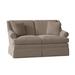 Lark Manor™ Amrin 59" Rolled Arm Loveseat w/ Reversible Cushions Velvet/Polyester/Other Performance Fabrics in Brown/Red | Wayfair