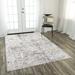 White 142 x 102 x 0.27 in Area Rug - Bungalow Rose Jonason Abstract Beige Area Rug Polyester | 142 H x 102 W x 0.27 D in | Wayfair