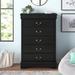 Lark Manor Gaddy 5 Drawer 32" W Chest Wood in Black/Brown | 49 H x 32 W x 16 D in | Wayfair 1BB41CC6F52B4D6CB0AEBD410502CE32