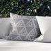 Corrigan Studio® Blix Triangular Outdoor Square Pillow Cover & Insert Eco-Fill/Polyester in Gray | 16 H x 16 W x 4 D in | Wayfair
