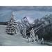 Loon Peak® Austria Mountains by Amy Valiante - Painting Print Canvas/Metal in Gray/White | 9 H x 12 W x 1.5 D in | Wayfair