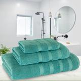 Charlton Home® Darcelle 100% Turkish Cotton 3 Piece Bath Towel Set Terry Cloth/100% Cotton in Green/Blue | 27 W in | Wayfair