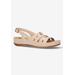 Wide Width Women's Kehlani Sandals by Easy Street in Natural (Size 11 W)