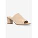 Extra Wide Width Women's Carmella Mules by Easy Street in Natural Stretch Fabric (Size 8 WW)