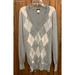 J. Crew Sweaters | J. Crew Argyle V-Neck Wool Sweater Sz S | Color: Gray/White | Size: S