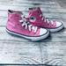 Converse Shoes | Euc Girls Sz1 Pink Hi-Top Converse Sneakers | Color: Pink | Size: 1g